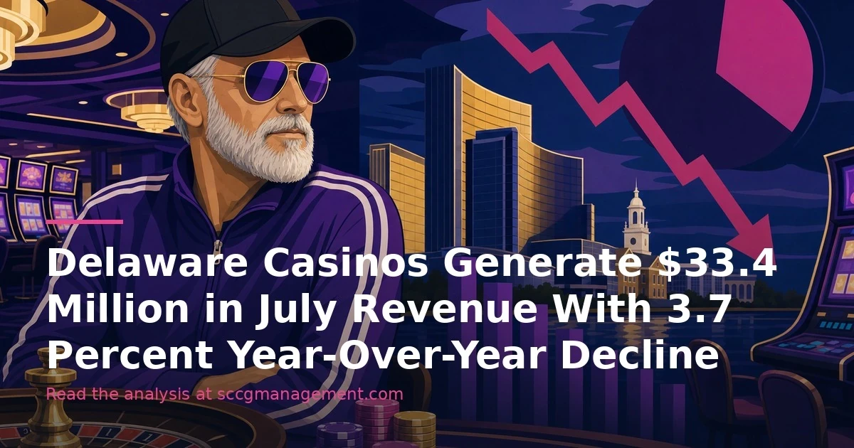 Delaware Casinos Generate $33.4 Million in July Revenue With 3.7 Percent Year-Over-Year Decline