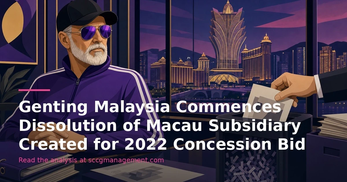 Genting Malaysia Commences Dissolution of Macau Subsidiary Created for 2022 Concession Bid