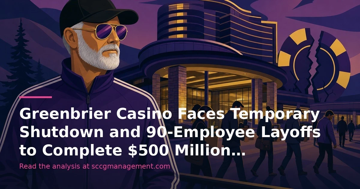 Greenbrier Casino Faces Temporary Shutdown and 90-Employee Layoffs to Complete $500 Million Refinancing
