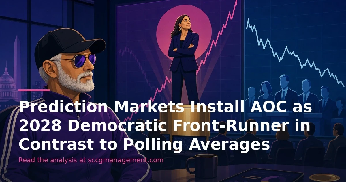Prediction Markets Install AOC as 2028 Democratic Front-Runner in Contrast to Polling Averages