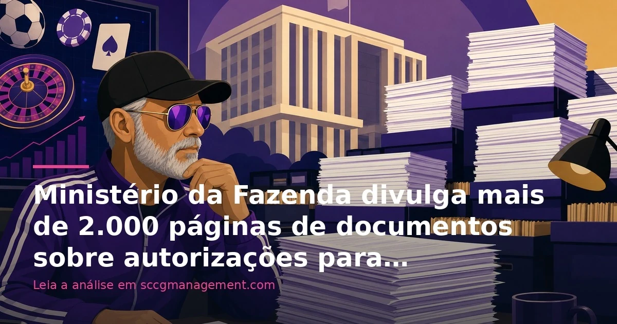 Ministério da Fazenda divulga mais de 2.000 páginas de documentos sobre autorizações para apostas de quota fixa