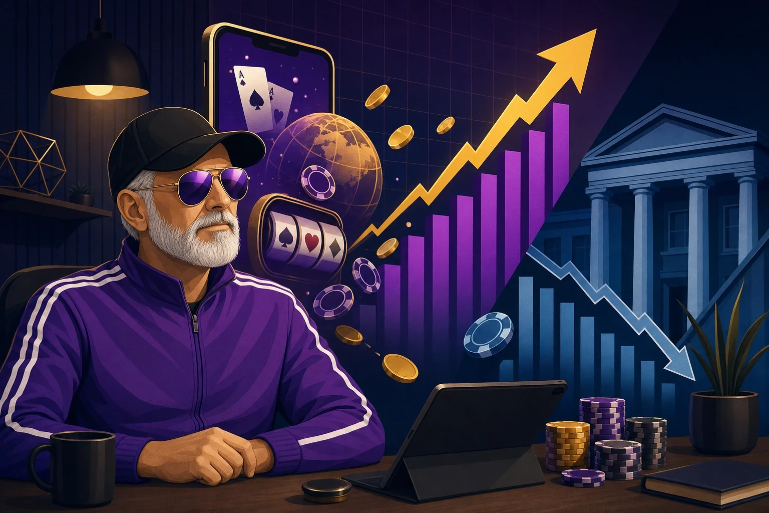 Jogo online ilegal nos EUA cresce 45,2% e atinge US$ 97,4 bilhões em GGR, superando o setor regulado