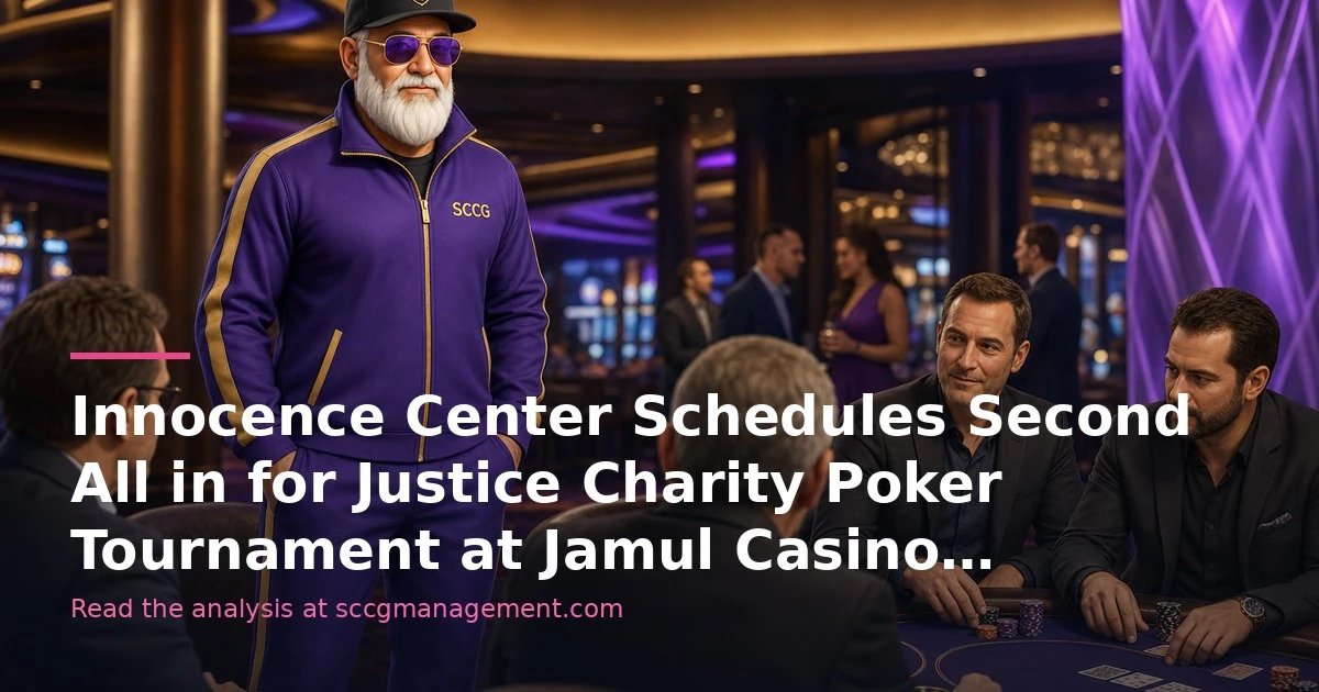 Innocence Center Schedules Second All in for Justice Charity Poker Tournament at Jamul Casino Resort