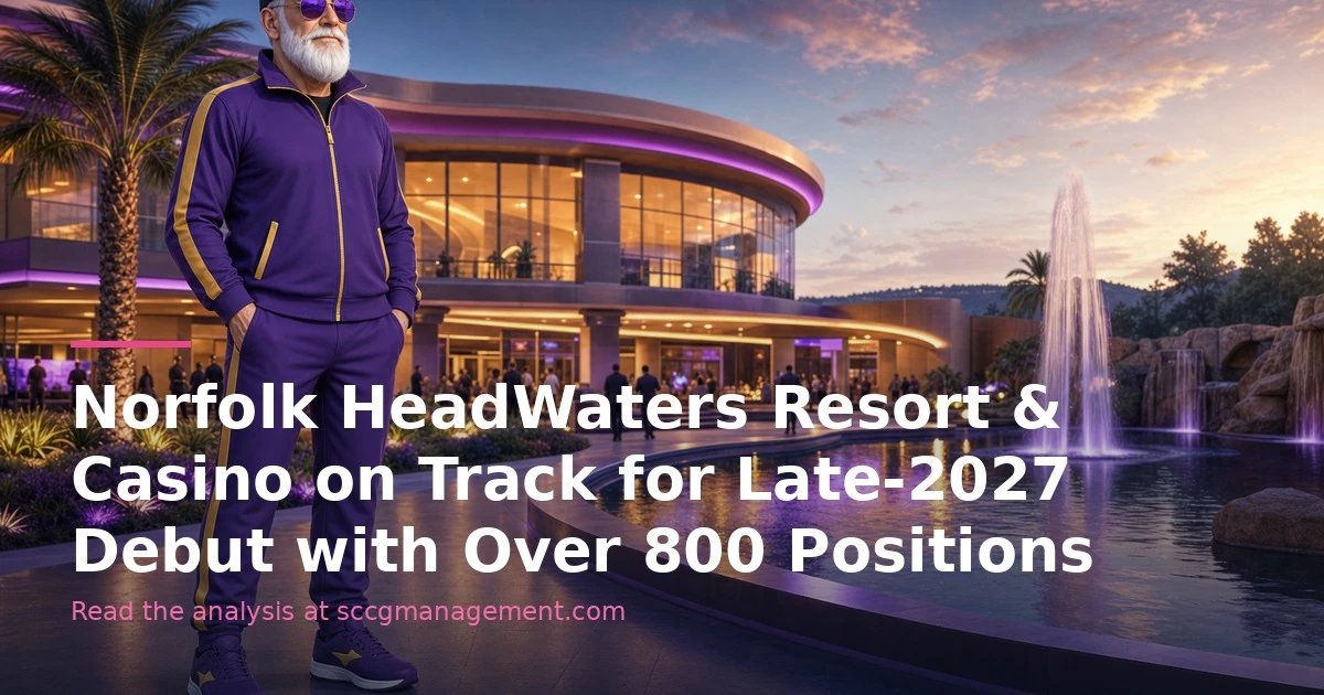 Norfolk HeadWaters Resort & Casino on Track for Late-2027 Debut with Over 800 Positions