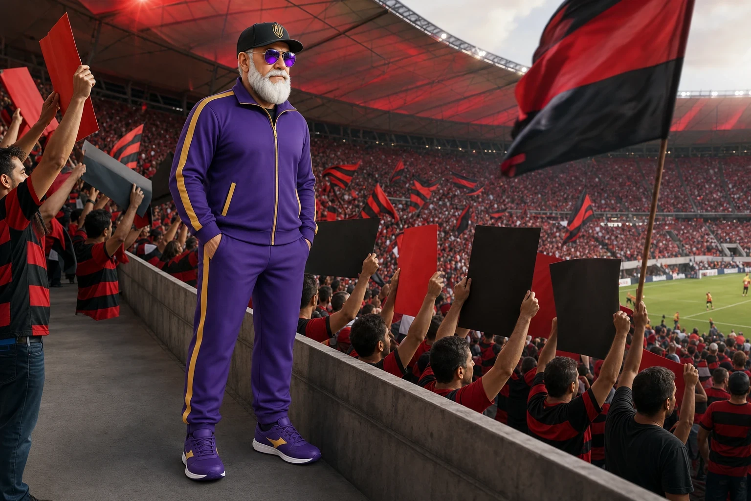 Flamengo exibe protesto contra proibição de bets com frase em uniforme e placas nos estádios