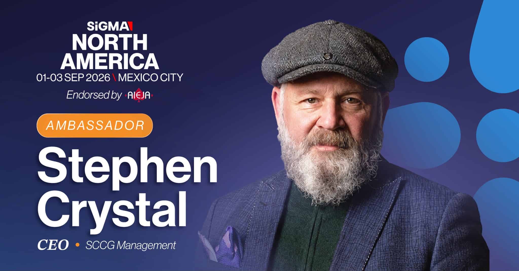 Stephen Crystal Named Ambassador for SiGMA North America 2026 in Mexico City