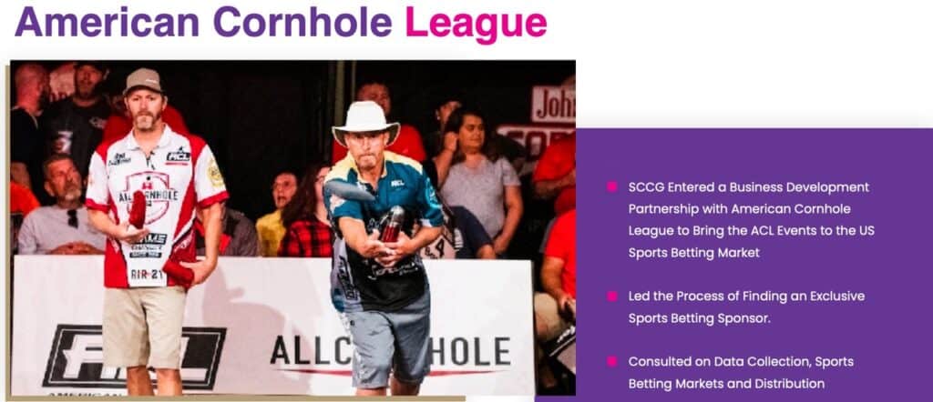 SCCG Enabling Wagering for American Cornhole League