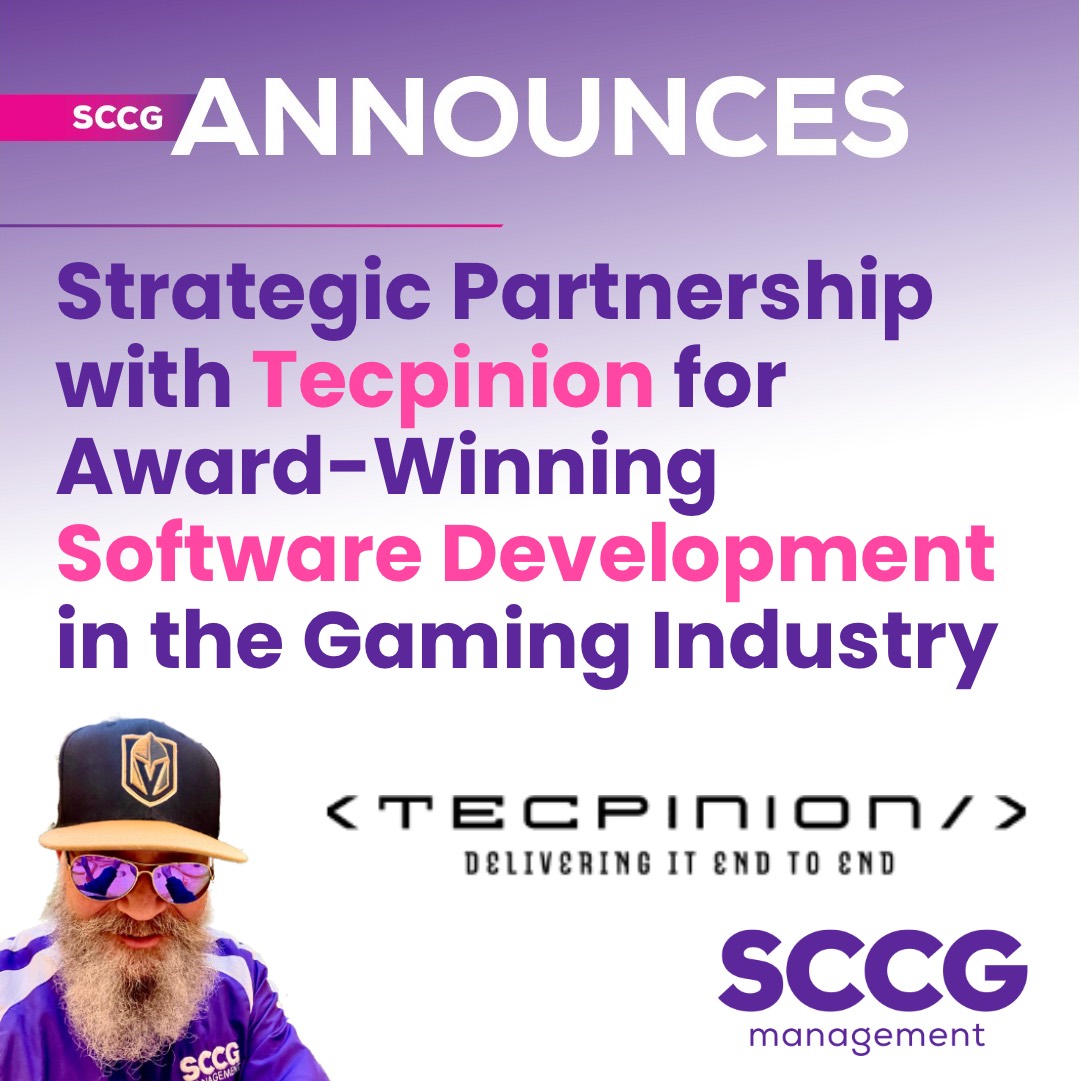 SCCG Announces Strategic Partnership with Tecpinion for Award-Winning Software Development in the Gaming Industry