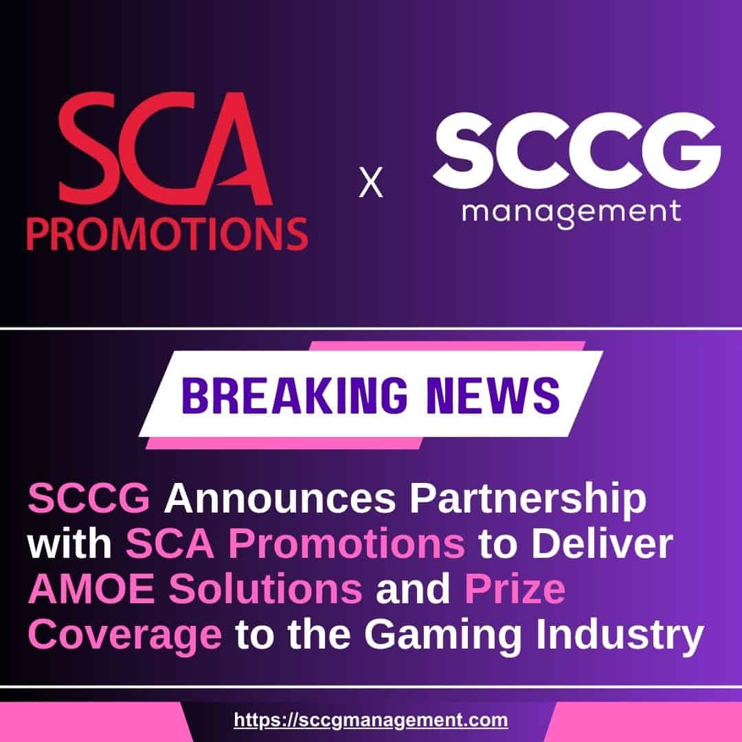 SCCG Announces Partnership with SCA Promotions to Deliver AMOE Solutions and Prize Coverage to the Gaming Industry