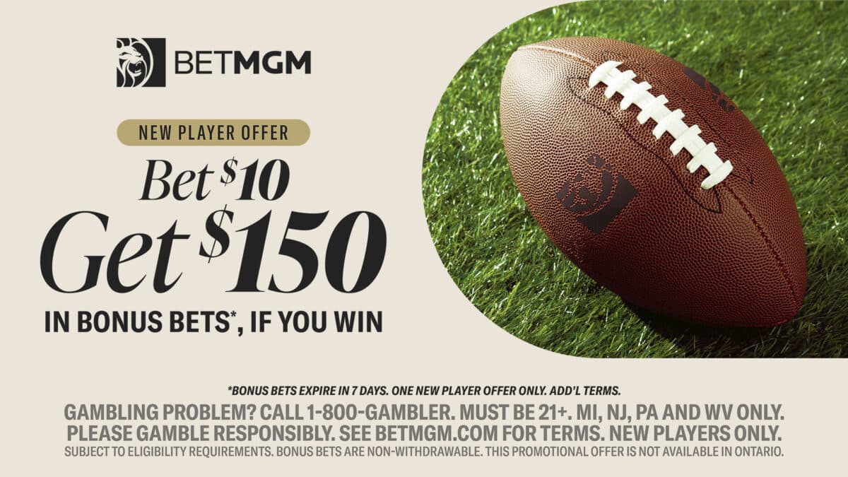 BetMGM Bonus Code SHNEWSGET: Net $150 NFL Betting Promo for Seahawks vs. Cardinals TNF in MI, NJ, PA BetMGM Bonus Code SHNEWSGET: $150 NFL Betting Promo for TNF in MI, NJ, PA
