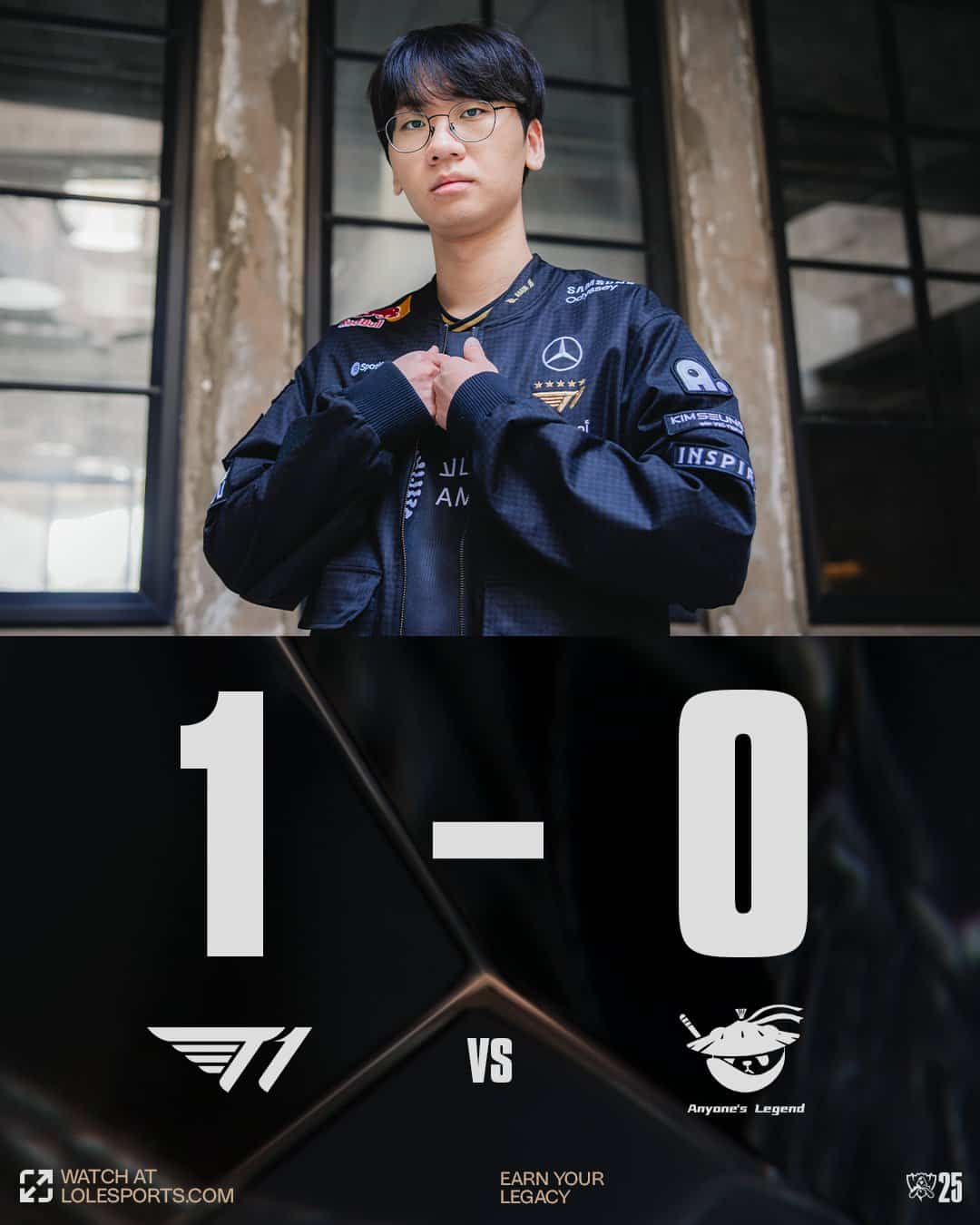 T1 Escapes Anyone’s Legend’s Grip in Pulsating 3-2 Worlds 2025 Quarterfinal