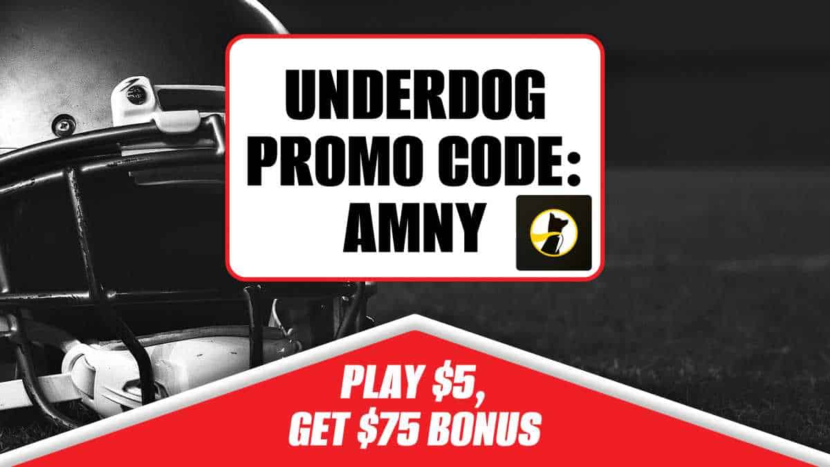 Underdog Promo Code AMNY: Play $5, Get $75 Bonus for NFL Week 17 Picks