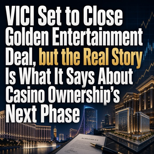 VICI Set to Close Golden Entertainment Deal, but the Real Story Is What It Says About Casino Ownership’s Next Phase
