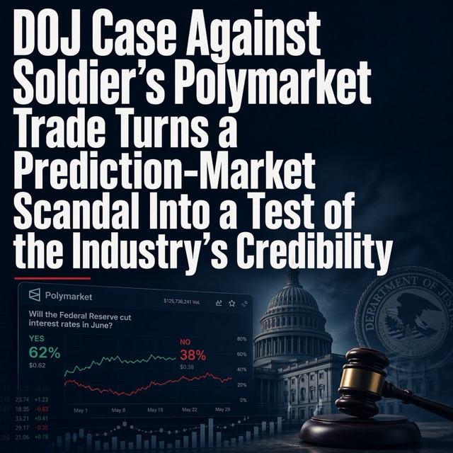 DOJ Case Against Soldier’s Polymarket Trade Turns a Prediction-Market Scandal Into a Test of the Industry’s Credibility 1 DOJ Case Against Soldier’s Polymarket Trade
