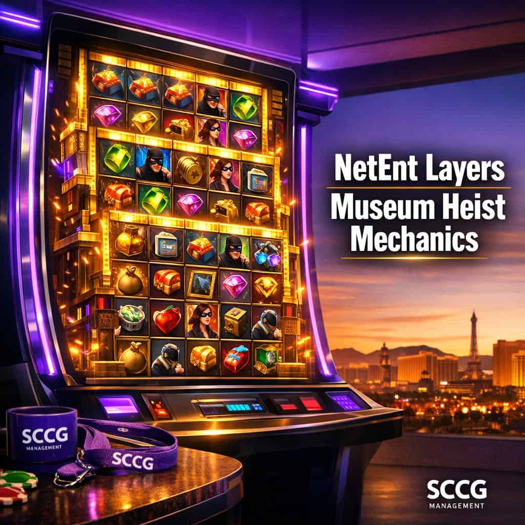 Close-up of an In and Out slot screen showing expanding reels and cascading symbols during active gameplay.