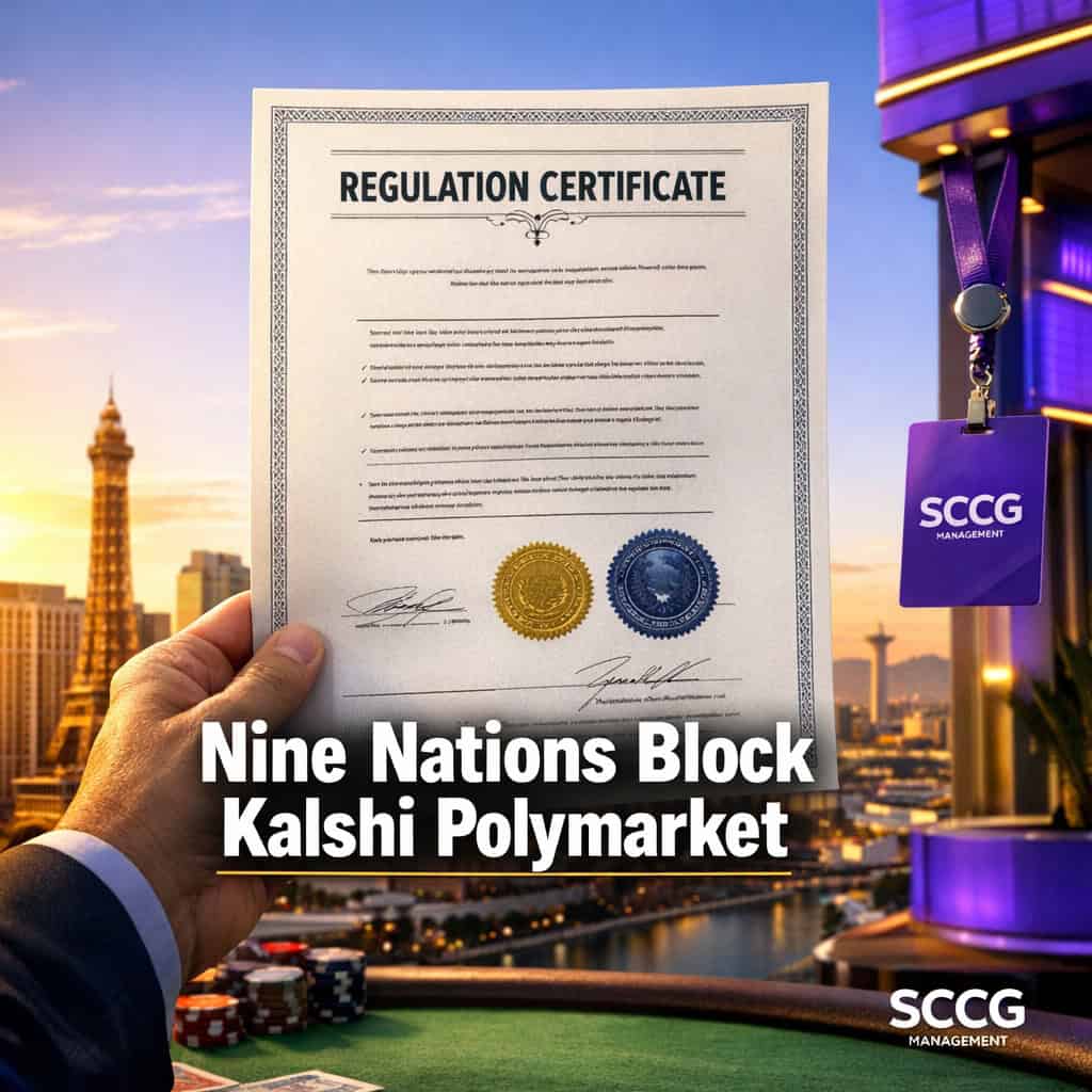 A formal regulation certificate displayed in bright daylight, emphasizing the official documentation behind coordinated European restrictions on prediction markets.