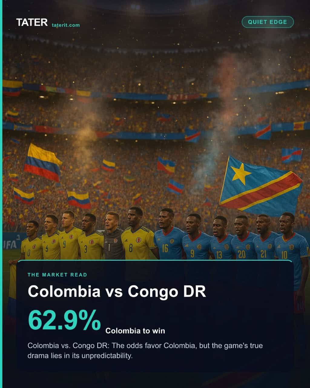 Colombia vs. Congo DR: a Quiet Edge read the market agrees on