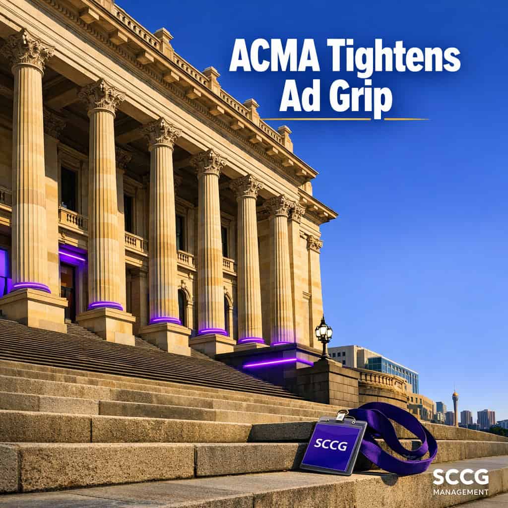 Brightly lit modern statehouse exterior under clear blue sky with open space in upper right for text overlay.