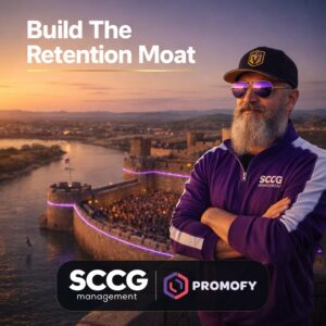 Stephen Crystal atop a moat-encircled fortress: Build The Retention Moat, SCCG Management and Promofy