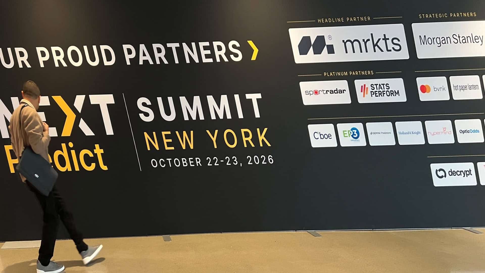 The NEXTPredict Summit New York partner wall