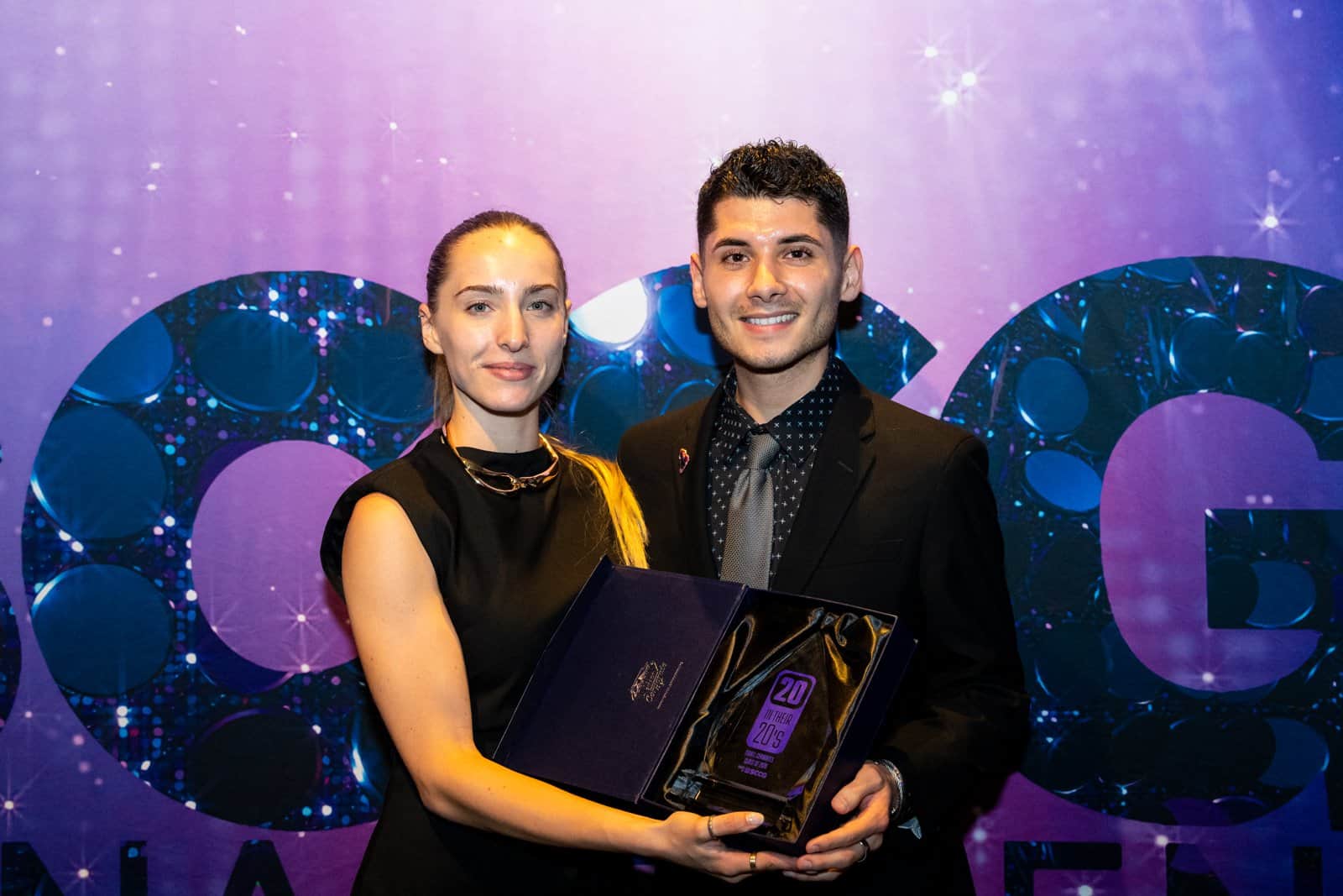 SCCG News 20 in Their 20s Class of 2026 honorees at the SCCG G2E Party 2026