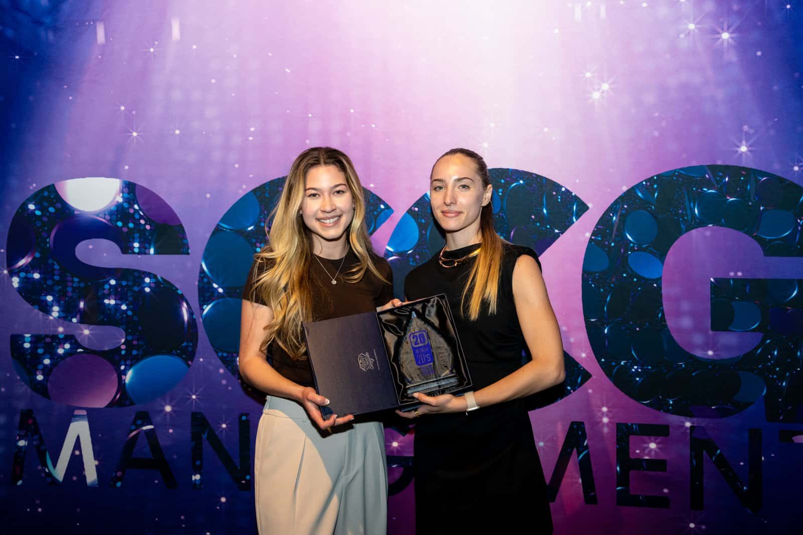 SCCG News 20 in Their 20s Class of 2026 honorees at the SCCG G2E Party 2026