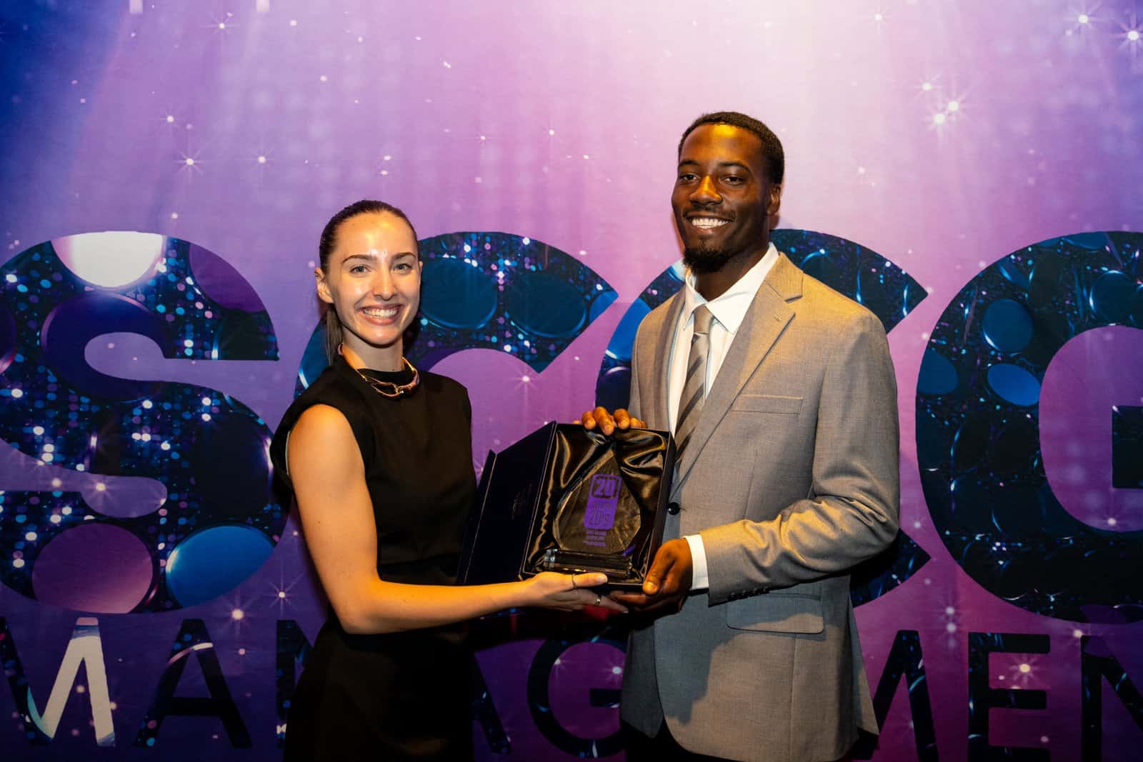 SCCG News 20 in Their 20s Class of 2026 honorees at the SCCG G2E Party 2026