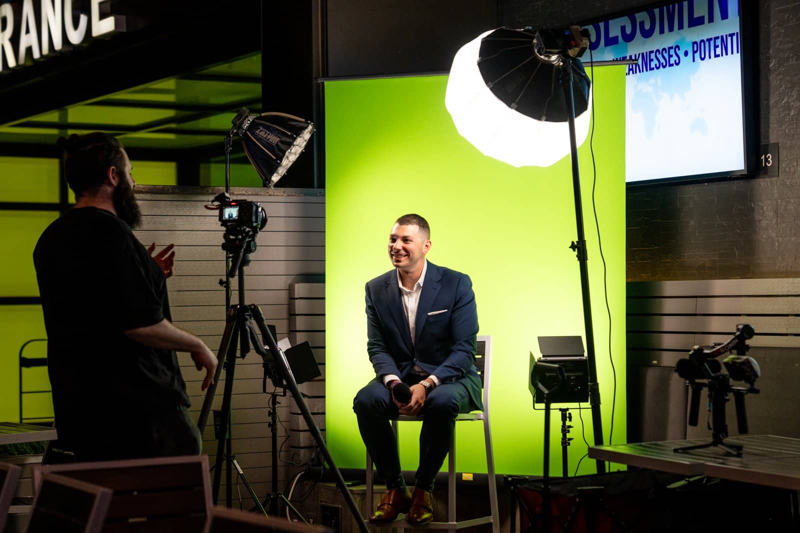 Green screen interviews at the SCCG G2E Party 2026
