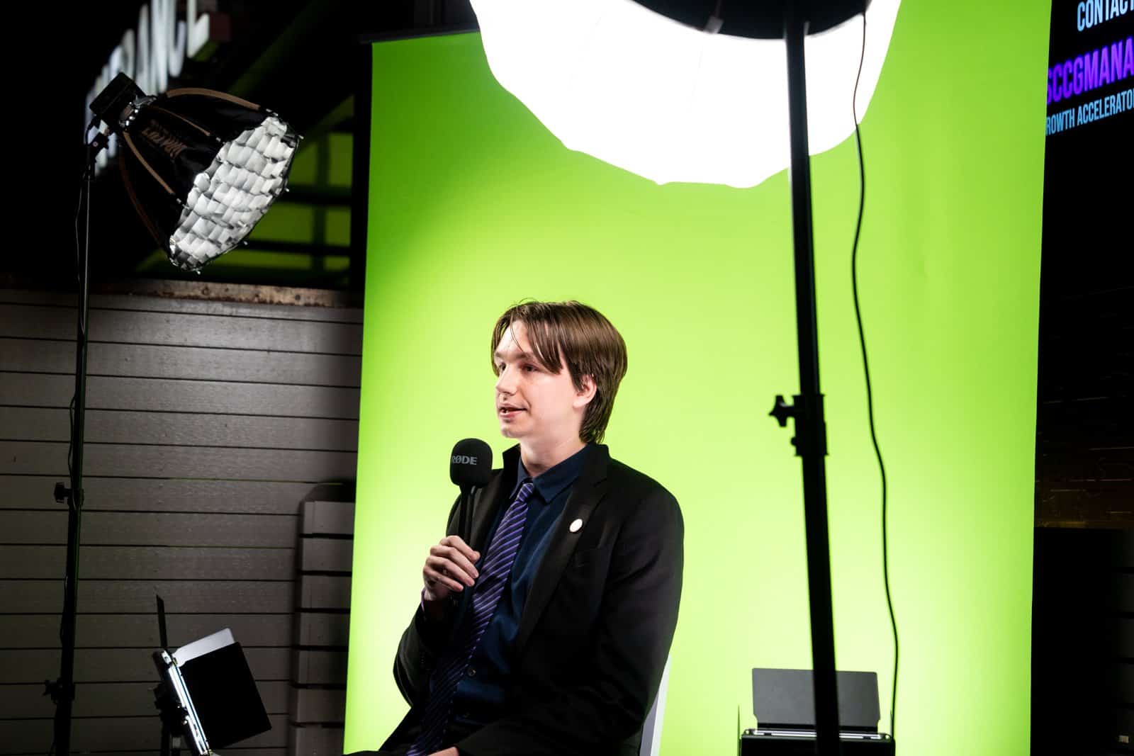 Green screen interviews at the SCCG G2E Party 2026